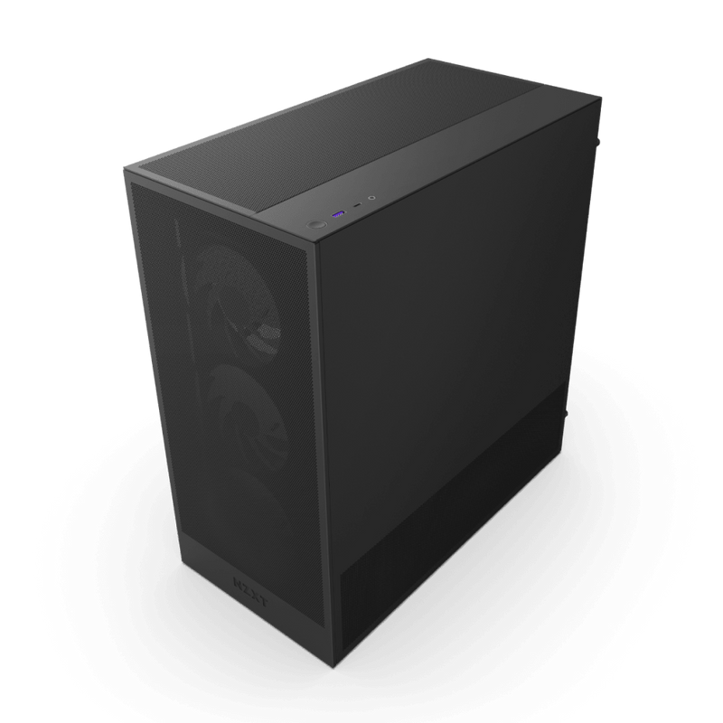NZXT CHASSIS H5 FLOW RGB (2024) COMPACT MID - TOWER ATX CASE ALL BLACK - CC - H52FB - R1 - SWIFT PERIPHERALSNZXT0244