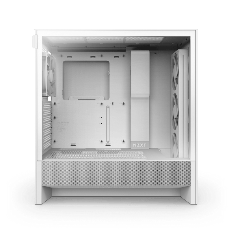 NZXT CHASSIS H5 FLOW RGB (2024) COMPACT MID - TOWER ATX CASE ALL WHITE - CC - H52FW - R1 - SWIFT PERIPHERALSNZXT0243