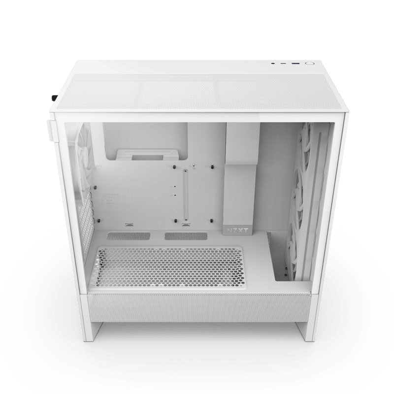 NZXT CHASSIS H5 FLOW RGB (2024) COMPACT MID - TOWER ATX CASE ALL WHITE - CC - H52FW - R1 - SWIFT PERIPHERALSNZXT0243