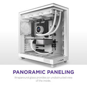 NZXT CHASSIS H6 FLOW (2023) COMPACT DUAL - CHAMBER ATX - ALL WHITE - CC - H61FW - 01 - SWIFT PERIPHERALS1092192