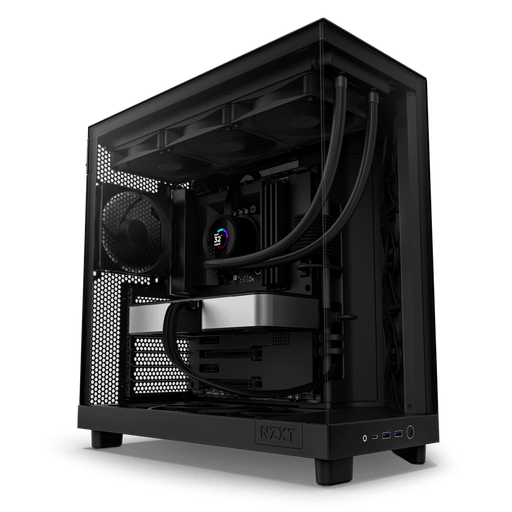 NZXT CHASSIS H6 FLOW (2023) COMPACT DUAL - CHAMBER ATX CASE W/O PSU - ALL BLACK - CC - H61FB - 01 - SWIFT PERIPHERALS1092191