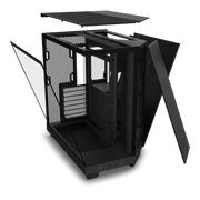 NZXT CHASSIS H6 FLOW (2023) COMPACT DUAL - CHAMBER ATX CASE W/O PSU - ALL BLACK - CC - H61FB - 01 - SWIFT PERIPHERALS1092191