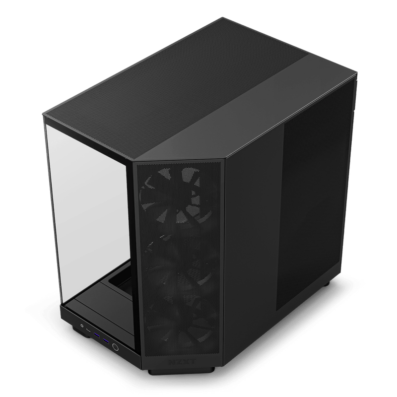 NZXT CHASSIS H6 FLOW (2023) COMPACT DUAL - CHAMBER ATX CASE W/O PSU - ALL BLACK - CC - H61FB - 01 - SWIFT PERIPHERALS1092191