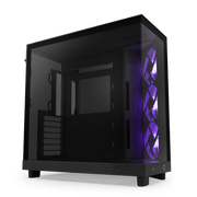 NZXT CHASSIS H6 FLOW RGB (2023) COMPACT DUAL - CHAMBER ATX CASE WITH RGB FANS - ALL BLACK - CC - H61FB - R1 - SWIFT PERIPHERALS1089590
