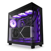 NZXT CHASSIS H6 FLOW RGB (2023) COMPACT DUAL - CHAMBER ATX CASE WITH RGB FANS - ALL BLACK - CC - H61FB - R1 - SWIFT PERIPHERALS1089590