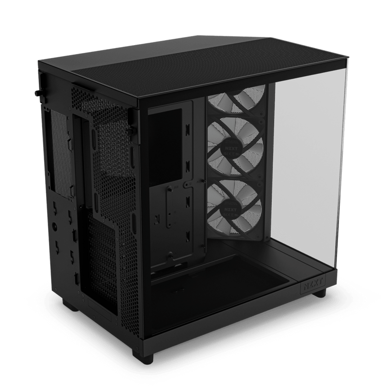 NZXT CHASSIS H6 FLOW RGB (2023) COMPACT DUAL - CHAMBER ATX CASE WITH RGB FANS - ALL BLACK - CC - H61FB - R1 - SWIFT PERIPHERALS1089590
