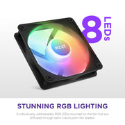NZXT F120 RGB CORE 120MM CABINET FAN BLACK TRIPLE PACK (RF - C12TF - B1) - SWIFT PERIPHERALS1090614