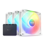 NZXT F120RGB CORE - 120MM RGB FAN - TRIPLE PACK (WHITE) W/RGB CONTROLLER RF - C12TF - W1 - SWIFT PERIPHERALS1090615