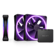 NZXT F120RGB DUO - 120MM DUAL - SIDED RGB FAN - TRIPLE PACK (BLACK) W/RGB CONTROLLER - RF - D12TF - B1 - SWIFT PERIPHERALS1093073