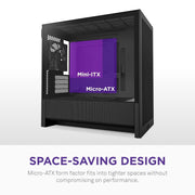 NZXT H3 FLOW (2025) MICRO - ATX MID - TOWER GAMING CABINET - BLACK (CC - H31FB - 01) - SWIFT PERIPHERALS1093909