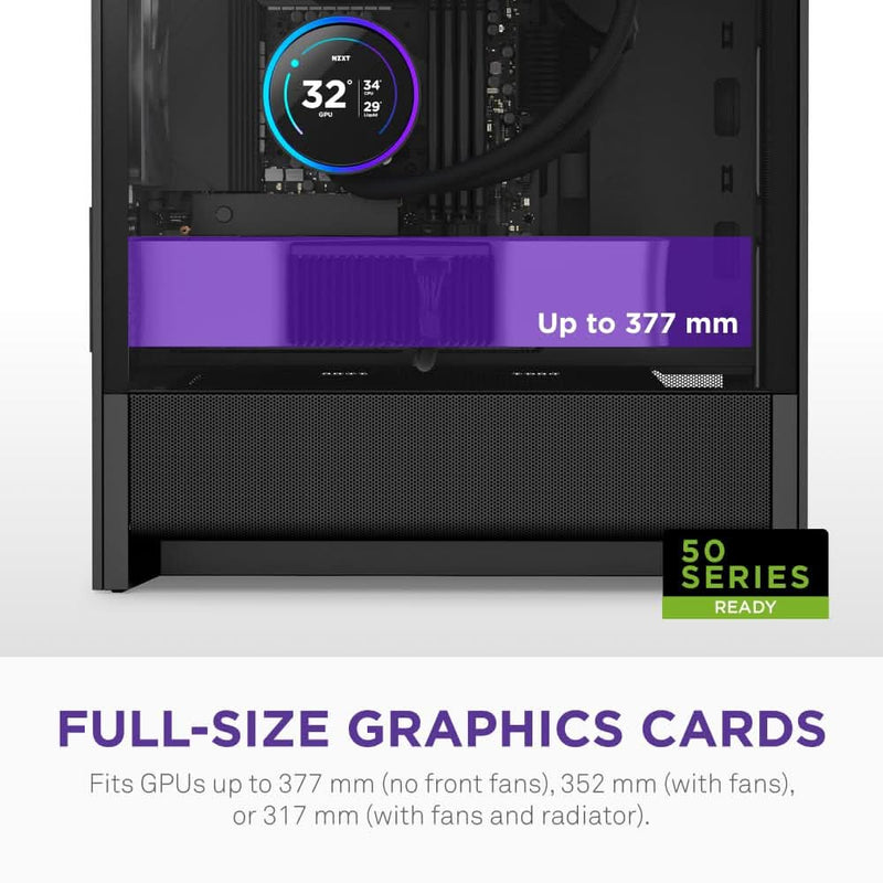 NZXT H3 FLOW (2025) MICRO - ATX MID - TOWER GAMING CABINET - BLACK (CC - H31FB - 01) - SWIFT PERIPHERALS1093909