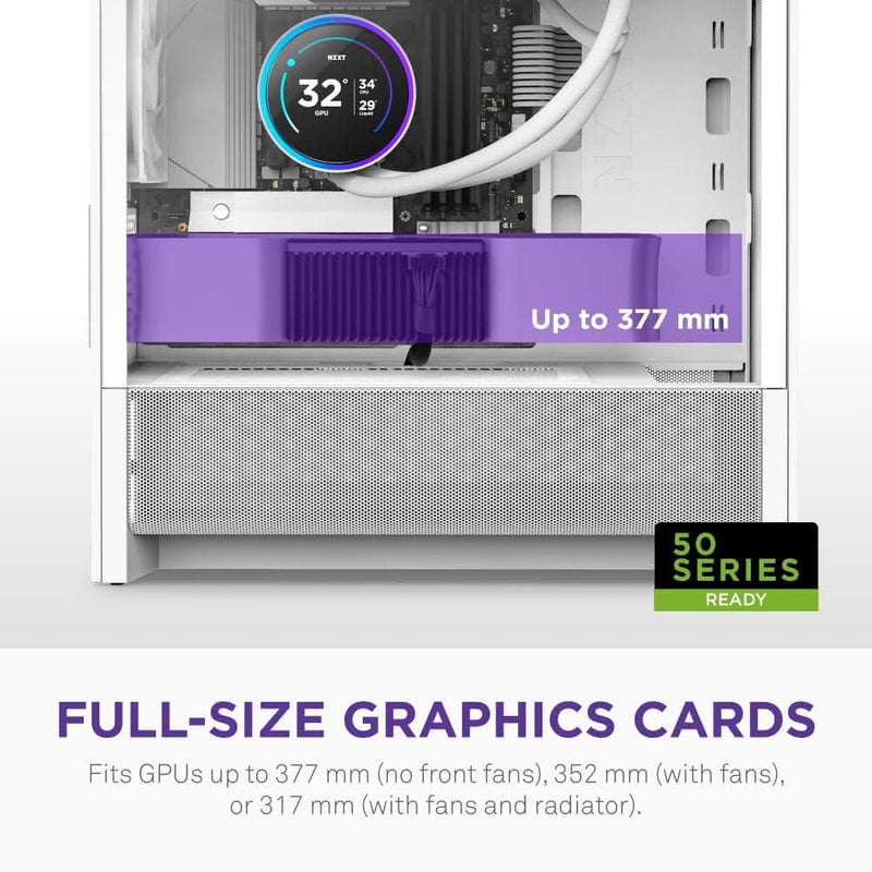 NZXT H3 FLOW (2025) MICRO - ATX MID - TOWER GAMING CABINET - WHITE (CC - H31FW - 01) - SWIFT PERIPHERALS1093910