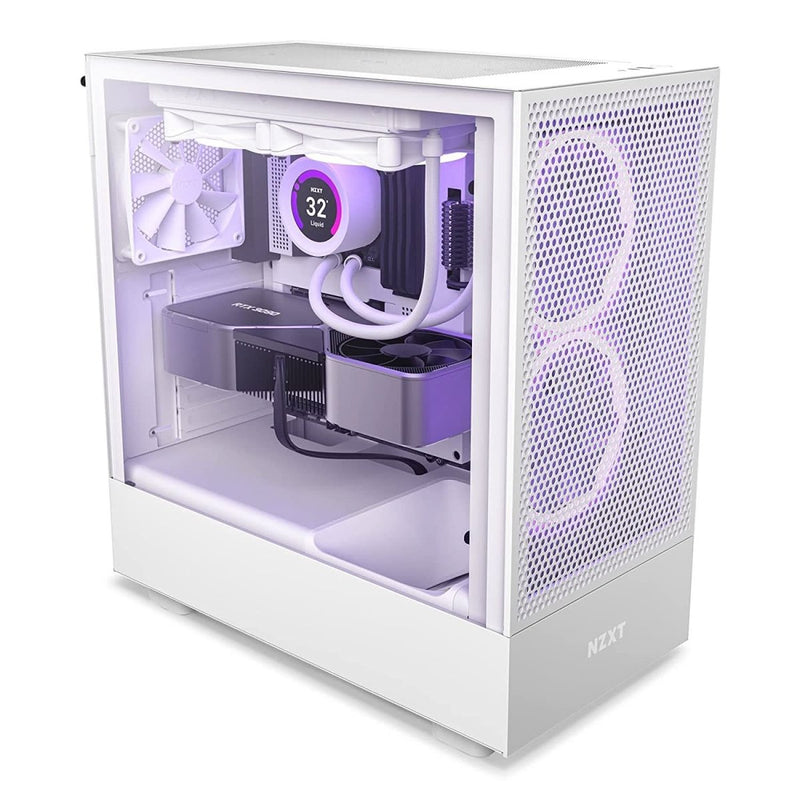 NZXT H5 FLOW MID - TOWER ATX CABINET WHITE - SWIFT PERIPHERALS1084205