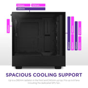NZXT H5 FLOW RGB MID - TOWER ATX CABINET BLACK - SWIFT PERIPHERALS1085861