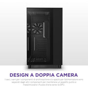 NZXT H9 FLOW RGB MID - TOWER ATX CABINET BLACK CM - H92FB - R1 - SWIFT PERIPHERALS1093907