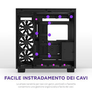 NZXT H9 FLOW RGB MID - TOWER ATX CABINET BLACK CM - H92FB - R1 - SWIFT PERIPHERALS1093907