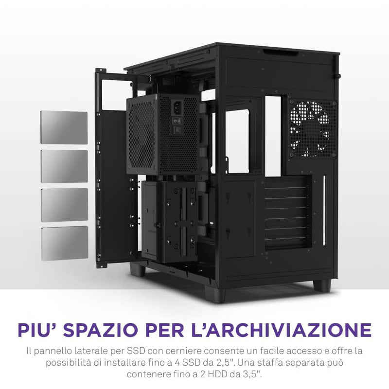 NZXT H9 FLOW RGB MID - TOWER ATX CABINET BLACK CM - H92FB - R1 - SWIFT PERIPHERALS1093907