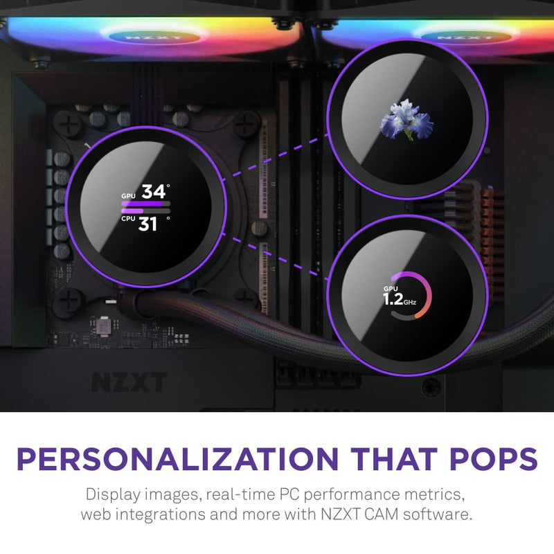 NZXT KRAKEN 360MM RGB AIO LIQUID COOLER BLACK - SWIFT PERIPHERALS1085688