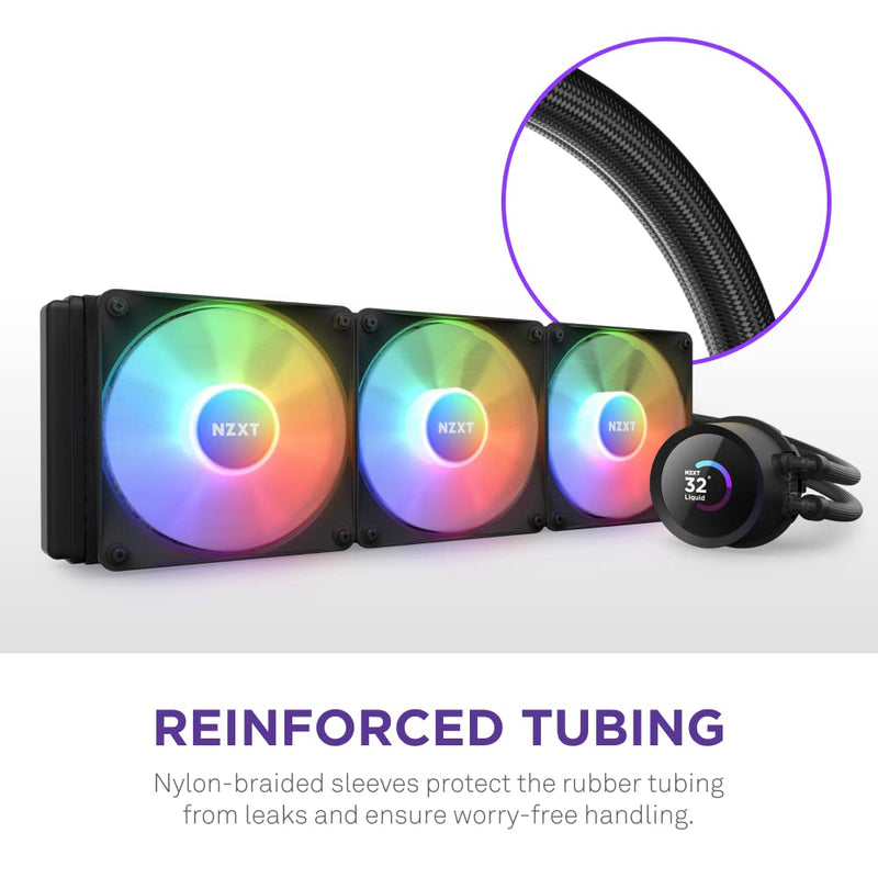 NZXT KRAKEN 360MM RGB AIO LIQUID COOLER BLACK - SWIFT PERIPHERALS1085688