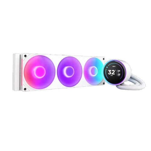 NZXT KRAKEN ELITE 360 RGB V2 - 360MM AIO LIQUID COOLER RGB CORE FAN - SINGLE FRAME (WHITE) - RL - KR36E - W2 - SWIFT PERIPHERALS1092195