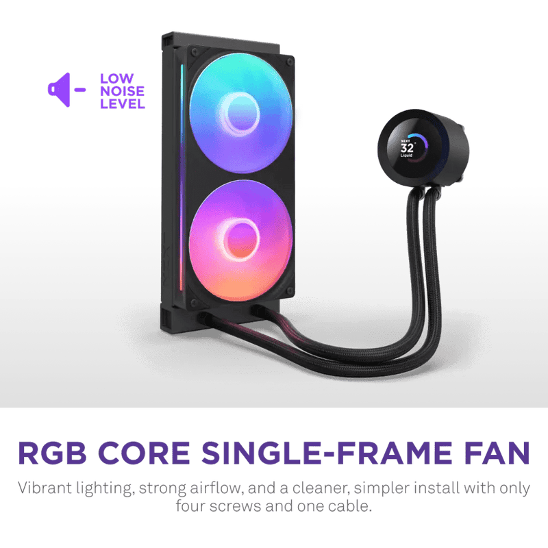 NZXT Kraken Plus 240 RGB 240mm AIO Liquid Cooler with 1.54 - inch LCD - SWIFT PERIPHERALSRL-KR240-B2