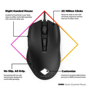 OMEN Vector Essential RGB 7200 DPI Gaming Wired Mouse with 6 Button Omron Switches - SWIFT PERIPHERALS8BC52AA