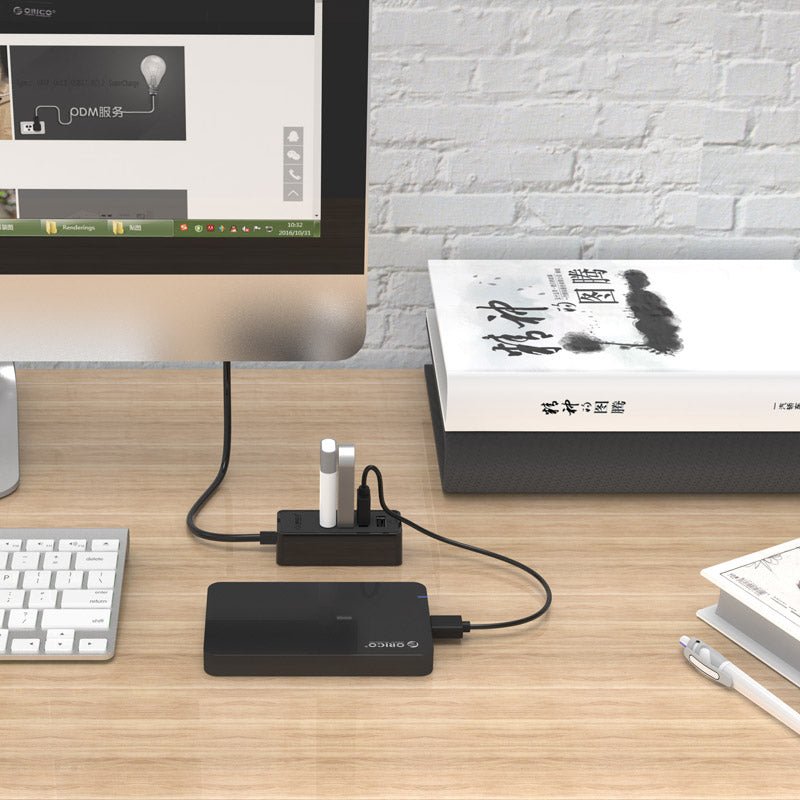 ORICO W5P - U2 - 100 - BK - PRO 4 Ports Micro USB Desktop HUB - Black - SWIFT PERIPHERALSW5P-U2-100-BK-PRO