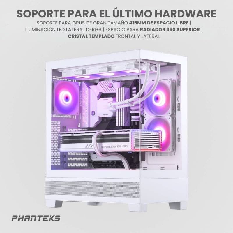PHANTEKS 523 XT VIEW MID - TOWER E - ATX CABINET WHITE - SWIFT PERIPHERALS1088002