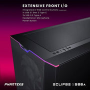 PHANTEKS ECLIPS G500A MID - TOWER E - ATX CABINET BLACK - SWIFT PERIPHERALS1084171