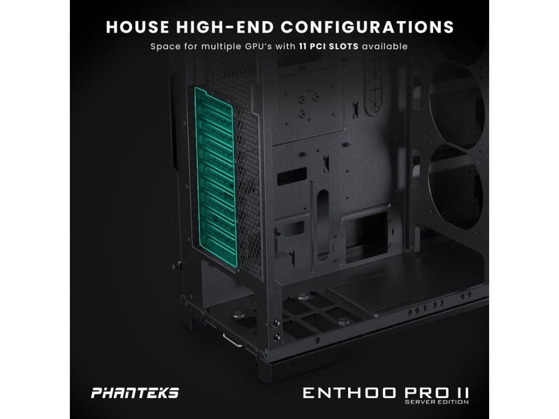 PHANTEKS ENTHOO PRO 2 SERVER EDITION TG MID - TOWER E - ATX CABINET BLACK - SWIFT PERIPHERALS1087893