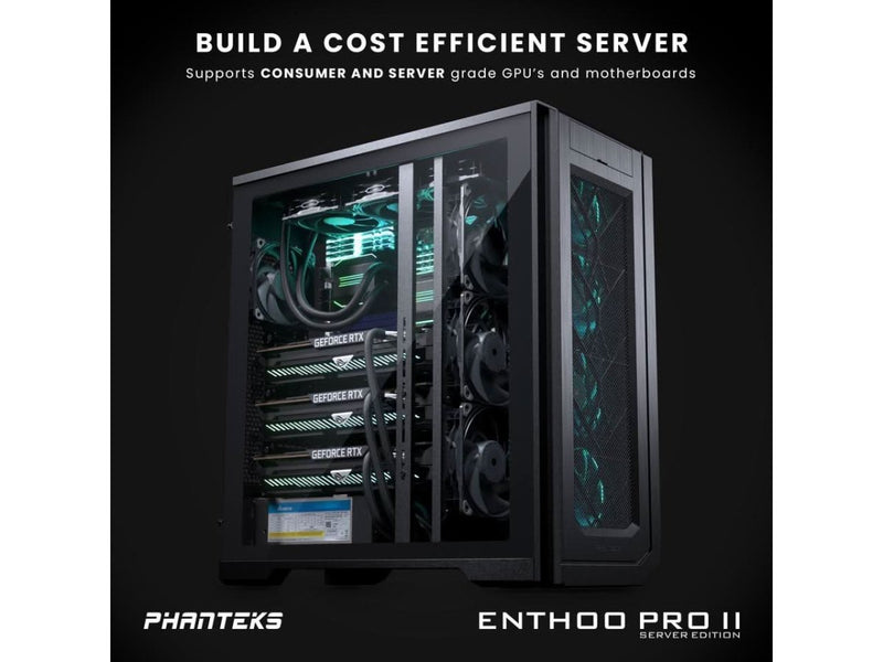 PHANTEKS ENTHOO PRO 2 SERVER EDITION TG MID - TOWER E - ATX CABINET BLACK - SWIFT PERIPHERALS1087893