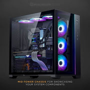 PHANTEKS MAGNIUMGEAR NEO QUBE 2 INFINITY MID - TOWER E - ATX DRGB CABINET BLACK - SWIFT PERIPHERALS1085596