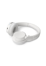 PHILIPS AUDIO TAH4209WT BLUETOOTH HEADPHONE WITH LIGHTWEIGHT AND FOLDABLE DESIGN, 32MM NEODYNAMIC DRIVERS, 55H PLAYTIME, USB TYPE - C FAST CHARGING, BUILT - IN MIC FOR SMARTPHONE, LAPTOP, TABLET (WHITE) - SWIFT PERIPHERALSTAH4209WT/00