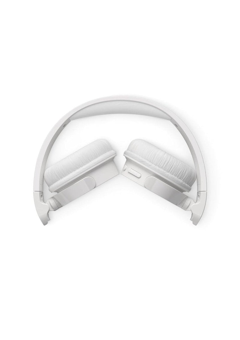 PHILIPS AUDIO TAH4209WT BLUETOOTH HEADPHONE WITH LIGHTWEIGHT AND FOLDABLE DESIGN, 32MM NEODYNAMIC DRIVERS, 55H PLAYTIME, USB TYPE - C FAST CHARGING, BUILT - IN MIC FOR SMARTPHONE, LAPTOP, TABLET (WHITE) - SWIFT PERIPHERALSTAH4209WT/00
