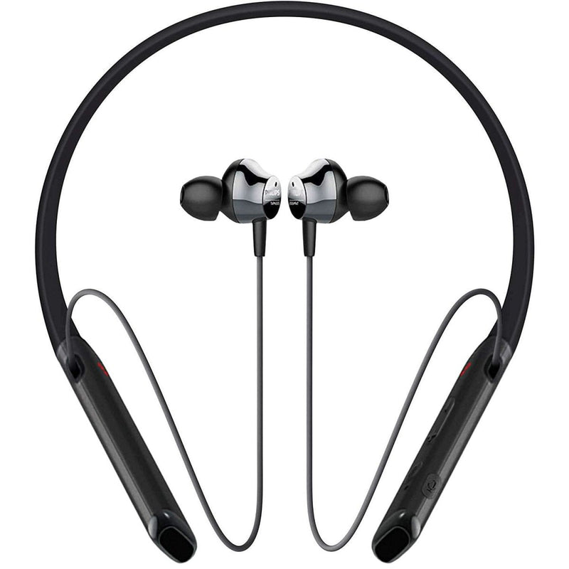 PHILIPS AUDIOS PERFORMANCE TAPN402BK IN - EAR NECKBAND BLUETOOTH EARPHONES WITH IPX4 SPLASH - PROOF DESIGN, UPTO 14H PLAYTIME, BUILT - IN MIC & DEEP BASS (BLACK) - SWIFT PERIPHERALSTAPN402BK/00