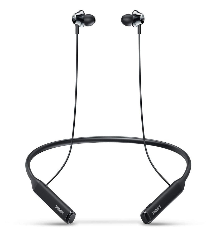 PHILIPS AUDIOS PERFORMANCE TAPN402BK IN - EAR NECKBAND BLUETOOTH EARPHONES WITH IPX4 SPLASH - PROOF DESIGN, UPTO 14H PLAYTIME, BUILT - IN MIC & DEEP BASS (BLACK) - SWIFT PERIPHERALSTAPN402BK/00