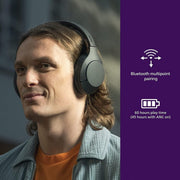 PHILIPS AWARD WINNING WIRELESS ON EAR HEADPHONES TAH8506BK, SLEEK DESIGN WITH NOISE CANCELLATION PRO, UPTO 60 HRS OF PLAY TIME, TOUCH CONTROL (BLACK), SENSITIVITY: 96 DB (1K HZ) - SWIFT PERIPHERALS1093894