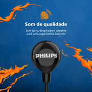 PHILIPS, FONE DE OUVIDO COM MICROFONE, TAE2146BK/00, COM FIO USB - C DE 1,2 METROS, INTRA - AURICULAR BLACK - SWIFT PERIPHERALS1094342