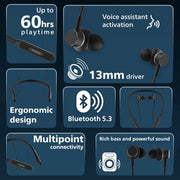 PHILIPS NECKBAND WIRELESS IN EAR - NECKBAND TAN1150BK/94 - SWIFT PERIPHERALS1093572
