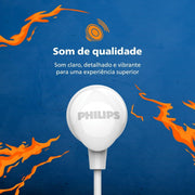 PHILIPS TAE2146WT/00 TYPE USB - C IN - EAR HEADPHONE WITH DYNAMIC BASS AND MIC AND 1.2M LENGTH IN WHITE - SWIFT PERIPHERALS1094095