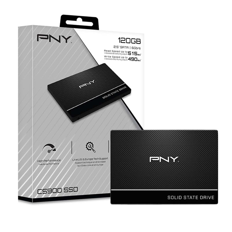 PNY CS900 120GB 2.5 - Inch SATA III Internal SSD with 515 MB/s Read Speed and 490 MB/s Write Speed - SWIFT PERIPHERALSSSD7CS900-120-RB