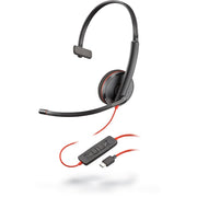 Poly Blackwire 3200 Headset with Mic and Dedicated Media Control Buttons - SWIFT PERIPHERALS209745-22