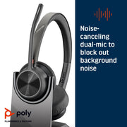 Poly Voyager 4320 - M Microsoft Teams Certified Bluetooth Wireless Headset with Charging Stand - Black - SWIFT PERIPHERALS77Z00AA