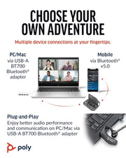 POLY Voyager 5200 UC Active Noise Cancellation Mono Bluetooth Headset with Charging Case - SWIFT PERIPHERALS‎206110-101