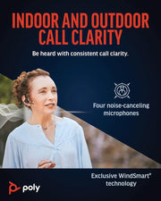 POLY Voyager 5200 UC Active Noise Cancellation Mono Bluetooth Headset with Charging Case - SWIFT PERIPHERALS‎206110-101