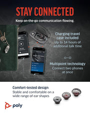 POLY Voyager 5200 UC Active Noise Cancellation Mono Bluetooth Headset with Charging Case - SWIFT PERIPHERALS‎206110-101