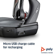 POLY Voyager 5200 UC Active Noise Cancellation Mono Bluetooth Headset with Charging Case - SWIFT PERIPHERALS‎206110-101