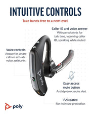 POLY Voyager 5200 UC Active Noise Cancellation Mono Bluetooth Headset with Charging Case - SWIFT PERIPHERALS‎206110-101