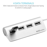 Portronics POR - 717 MPort 24 USB 2.0 Hub with 4 USB Ports and Aluminum Build - SWIFT PERIPHERALSPOR-717