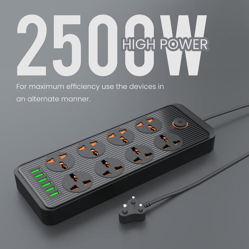 Portronics Power Plate 7 Power Converter with 8 Power Sockets - SWIFT PERIPHERALSPOR-1473